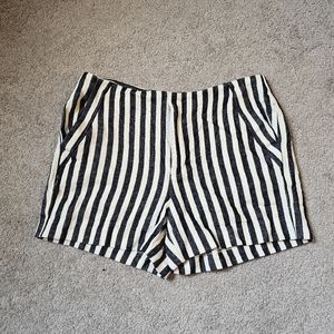Brand new BR Navy and White Striped Shorts